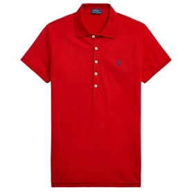 Polo Ralph Lauren Slim Fit Stretch Polo Shirt, Red/Navy